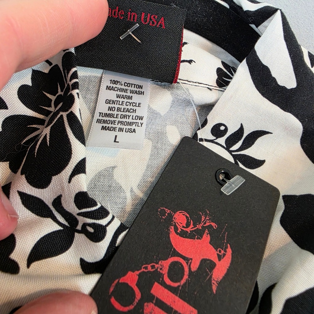 Folter Women Woodland Floral Bird Antler Fit Flare Rockabilly Dress Large NWT - Picture 5 of 11